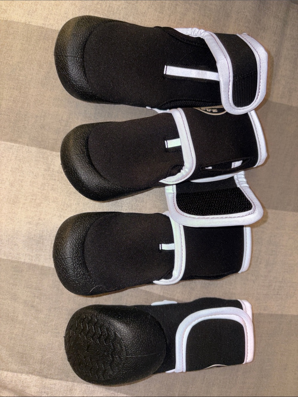 Body Glove Black Dog Boots with White Logo Tag